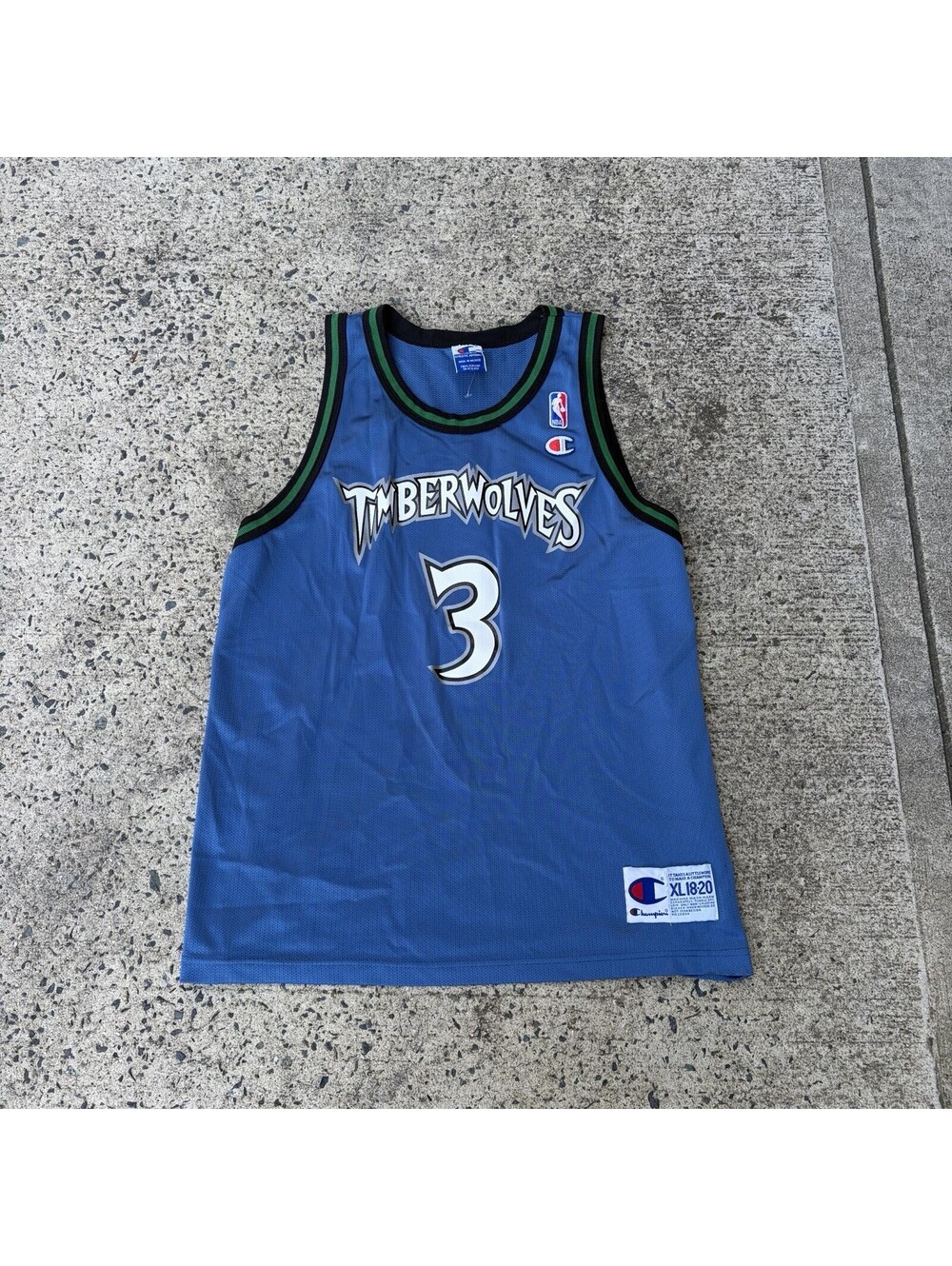Vintage Champion Stephon Marbury 3 Minnesota Timberwolves Jersey Youth XL 18-20